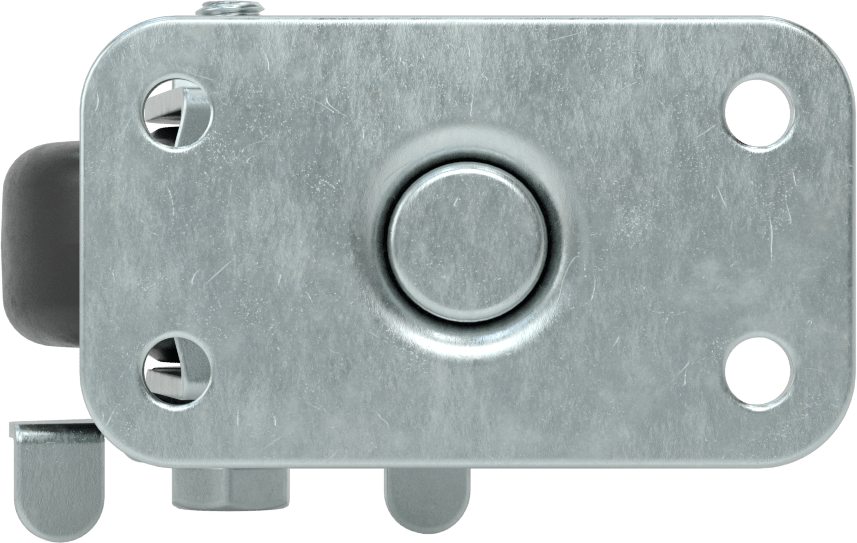 3“ x 1-3/4” Plakalı Mighty-Lite Tekerlek, Frenli ve 2" Çaplı 70A Durometre Kauçuk Tekerlekli Döner