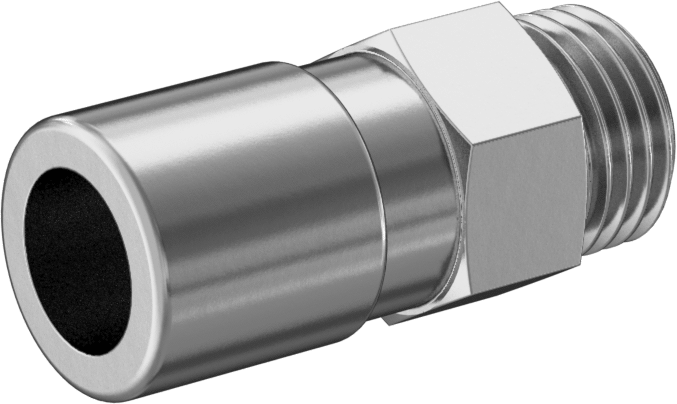 Kimyasallar için Paslanmaz Çelik Bas-Bağlan Tüp Bağlantı Elemanı, 10 mm Boru Dış Çapı x 1/4 NPT Erkek için Düz Adaptör