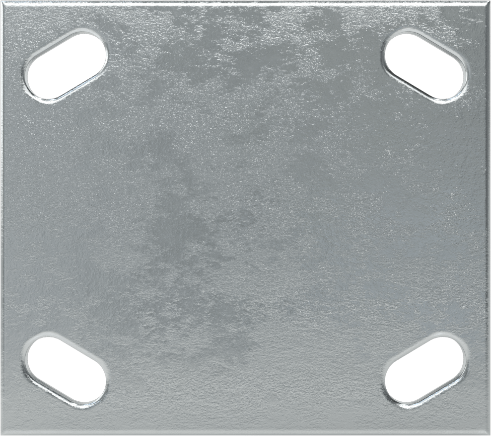 4-1/2“ x 4” Plakalı Yüksek Kapasiteli Spartan Tekerlek, 5" Çapında Açık Rulmanlı Metal Tekerlekli Sert