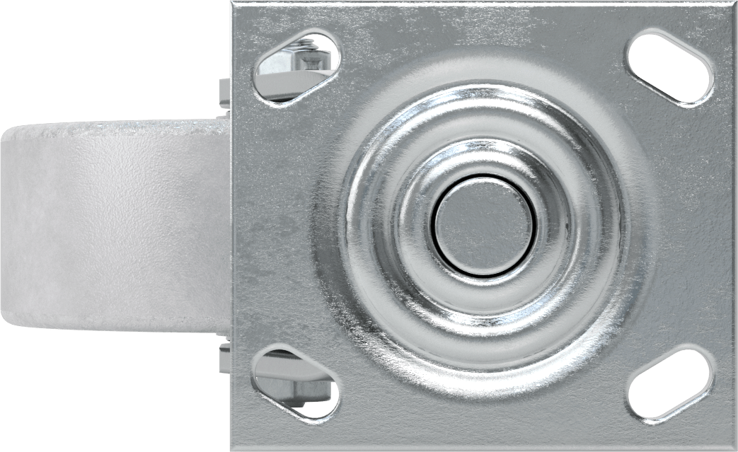 4-1/2“ x 4” Plakalı Yüksek Kapasiteli Spartan Tekerlek, 6 inç Çapında Açık Rulmanlı Metal Tekerlekli Döner Ayak