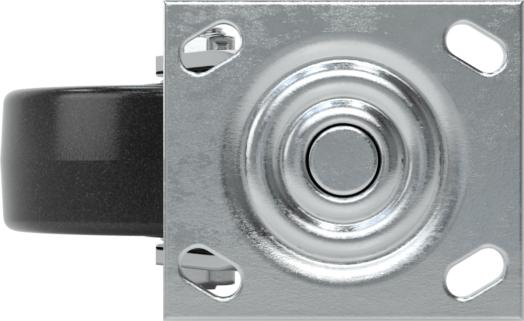 4-1/2“ x 4” Plakalı Yüksek Kapasiteli Spartan Tekerlek, 6 inç Çapında Açık Rulmanlı Fenolik Tekerlekli Döner Ayak