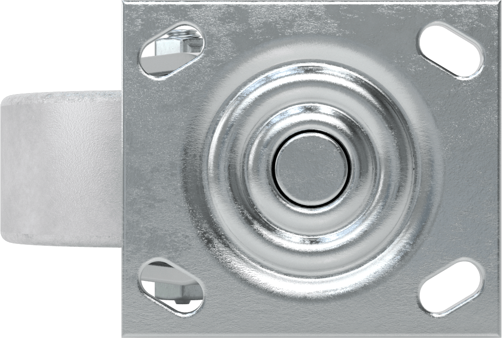 4-1/2“ x 4” Plakalı Yüksek Kapasiteli Spartan Tekerlek, 5" Çaplı Korumalı Rulmanlı Metal Tekerlekli Döner Tekerlek