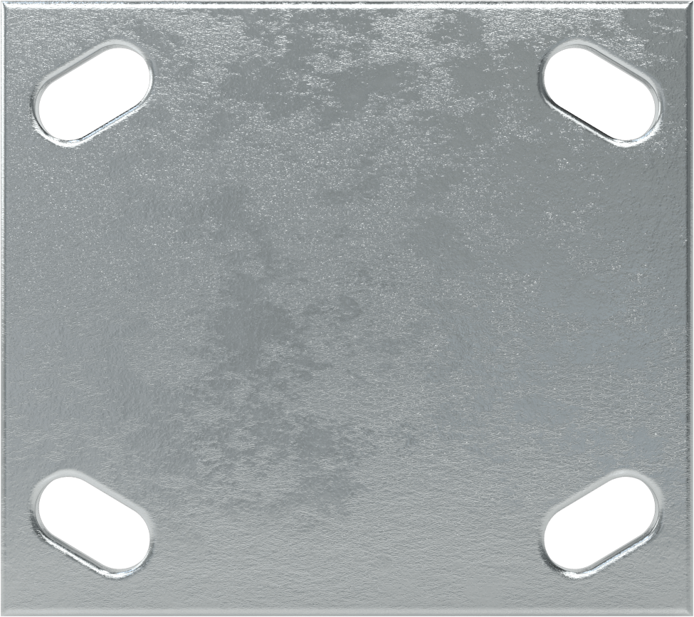 4-1/2“ x 4” Plakalı Yüksek Kapasiteli Spartan Tekerlek, Koruyuculu Rulmanlı 5" Çaplı Metal Tekerlekli Sert