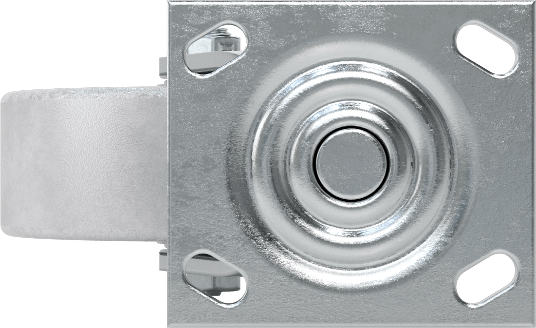 4-1/2“ x 4” Plakalı Yüksek Kapasiteli Spartan Tekerlek, 6 inç Çapında Korumalı Yataklı Metal Tekerlekli Döner Ayak