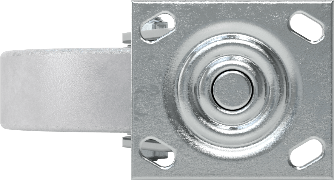 4-1/2“ x 4” Plakalı Yüksek Kapasiteli Spartan Tekerlek, 8 inç Çapında Korumalı Rulmanlı Metal Tekerlekli Döner Tekerlek
