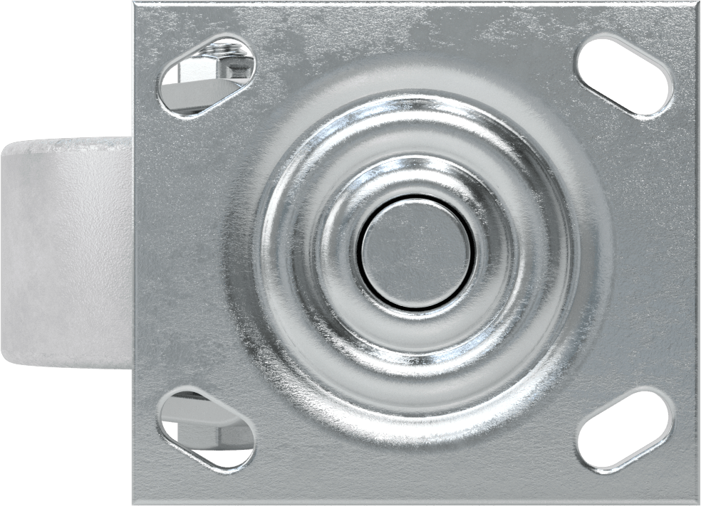 4-1/2“ x 4” Plakalı Yüksek Kapasiteli Spartan Tekerlek, 4" Çaplı Korumalı Rulmanlı Metal Tekerlekli Döner