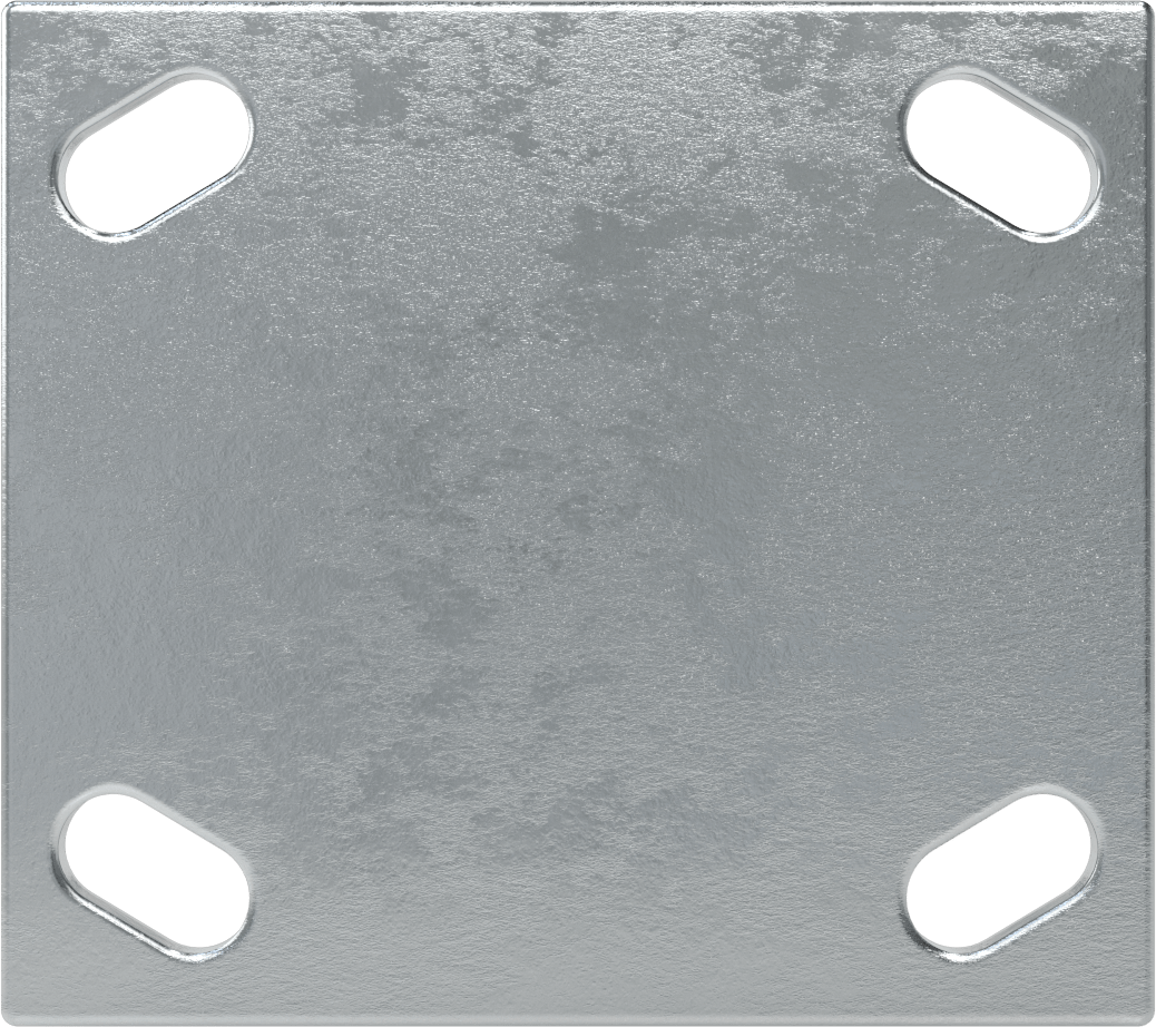 4-1/2“ x 4” Plakalı Yüksek Kapasiteli Spartan Tekerlek, 4" Çaplı Korumalı Rulmanlı Metal Tekerlekli Sert