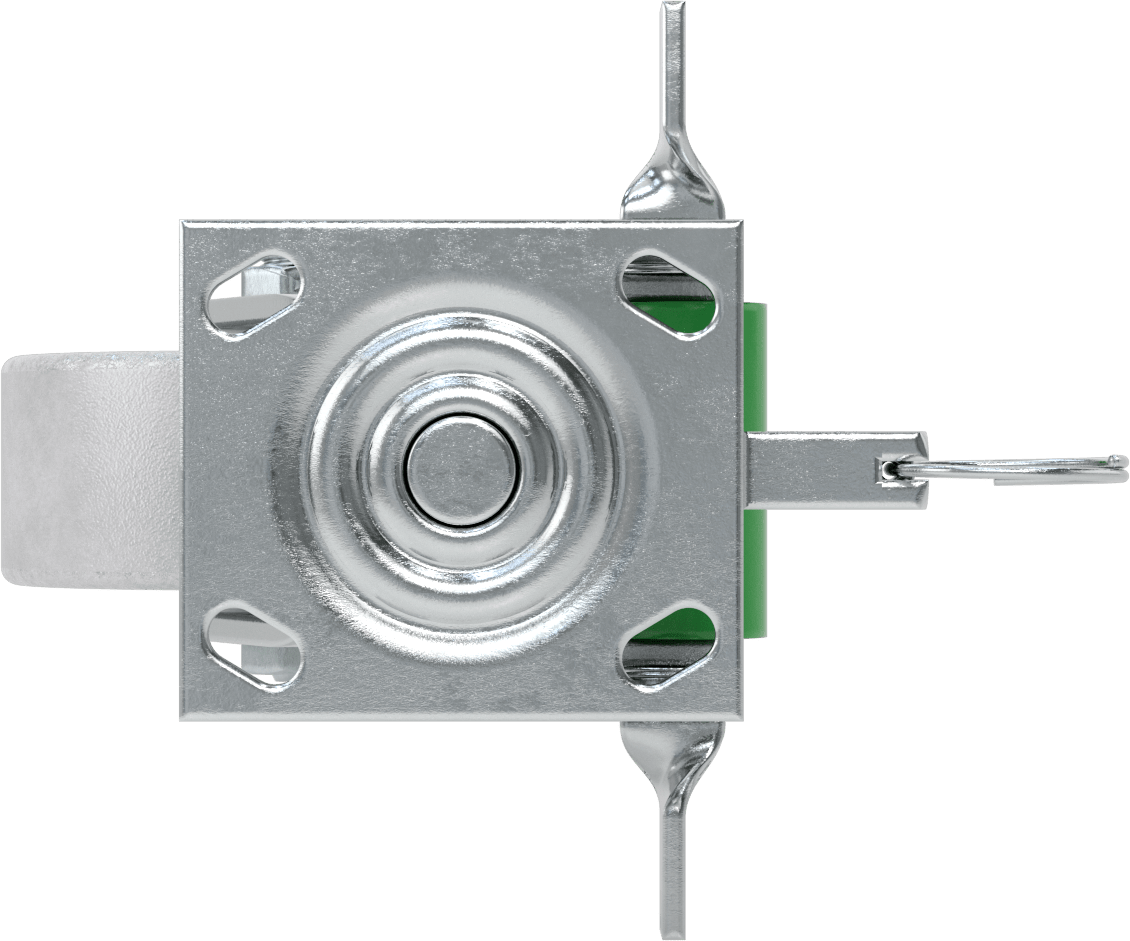 4-1/2“ x 4” Plakalı Yüksek Kapasiteli Spartan Tekerlek, Frenli ve Döner Kilitli Döner Tekerlek, 5" Çaplı Açık Rulmanlı Metal Tekerlek