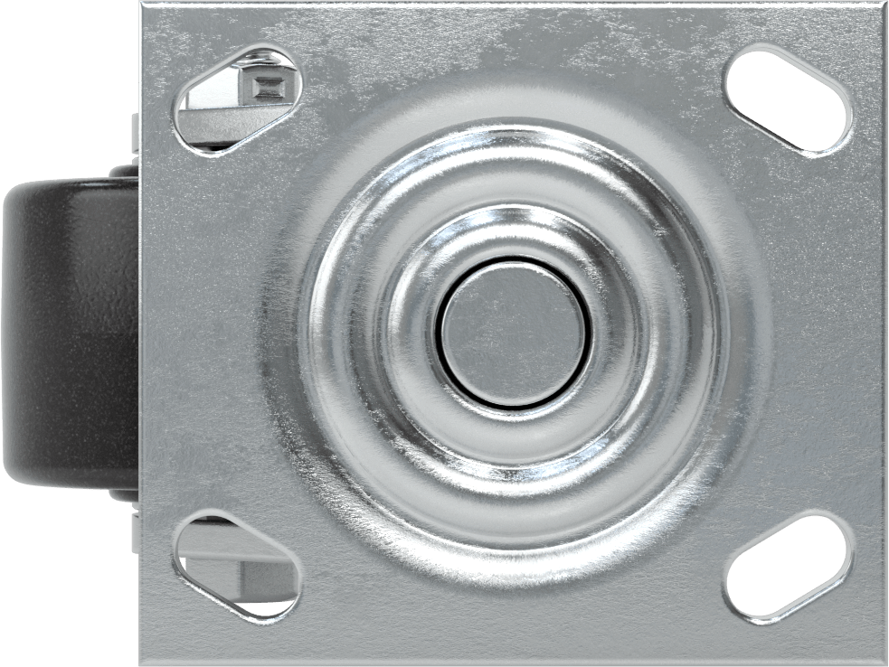 4-1/2“ x 4” Plakalı Yüksek Kapasiteli Spartan Tekerlek, 3-1/4 inç Çapında Açık Rulmanlı Fenolik Tekerlekli Döner Ayak