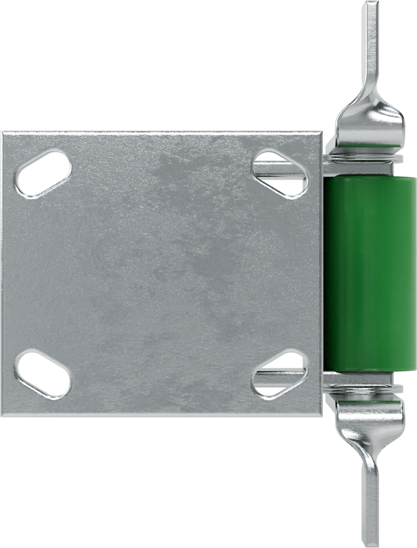 4-1/2“ x 4” Plakalı Yüksek Kapasiteli Spartan Tekerlek, Frenli Sabit, 4" Çaplı Açık Rulmanlı Fenolik Tekerlek