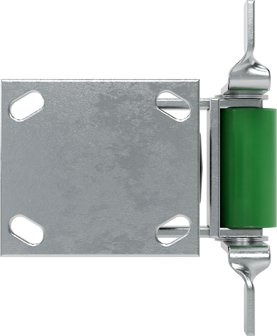 4-1/2“ x 4” Plakalı Yüksek Kapasiteli Spartan Tekerlek, Frenli Sabit, 5" Çapında Açık Rulmanlı Fenolik Tekerlek