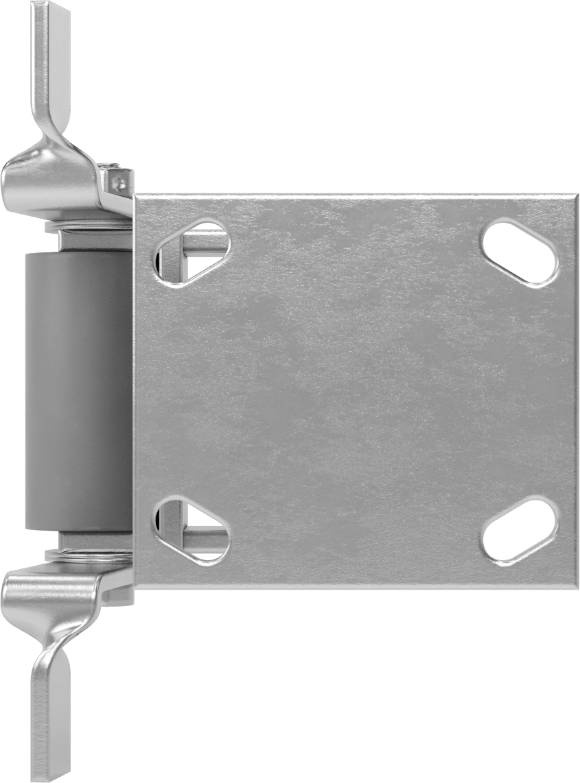 4-1/2“ x 4” Plakalı Yüksek Kapasiteli Spartan Tekerlek, Frenli ve 3-1/4" Çaplı Açık Rulmanlı Metal Tekerlekli Sert