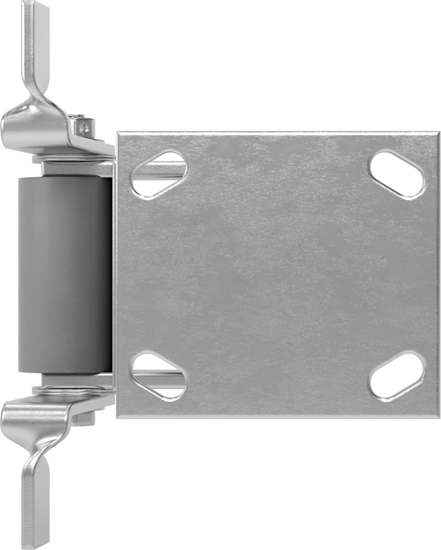 4-1/2“ x 4” Plakalı Yüksek Kapasiteli Spartan Tekerlek, Frenli ve 4 inç Çapında Açık Rulmanlı Metal Tekerlekli Sabit