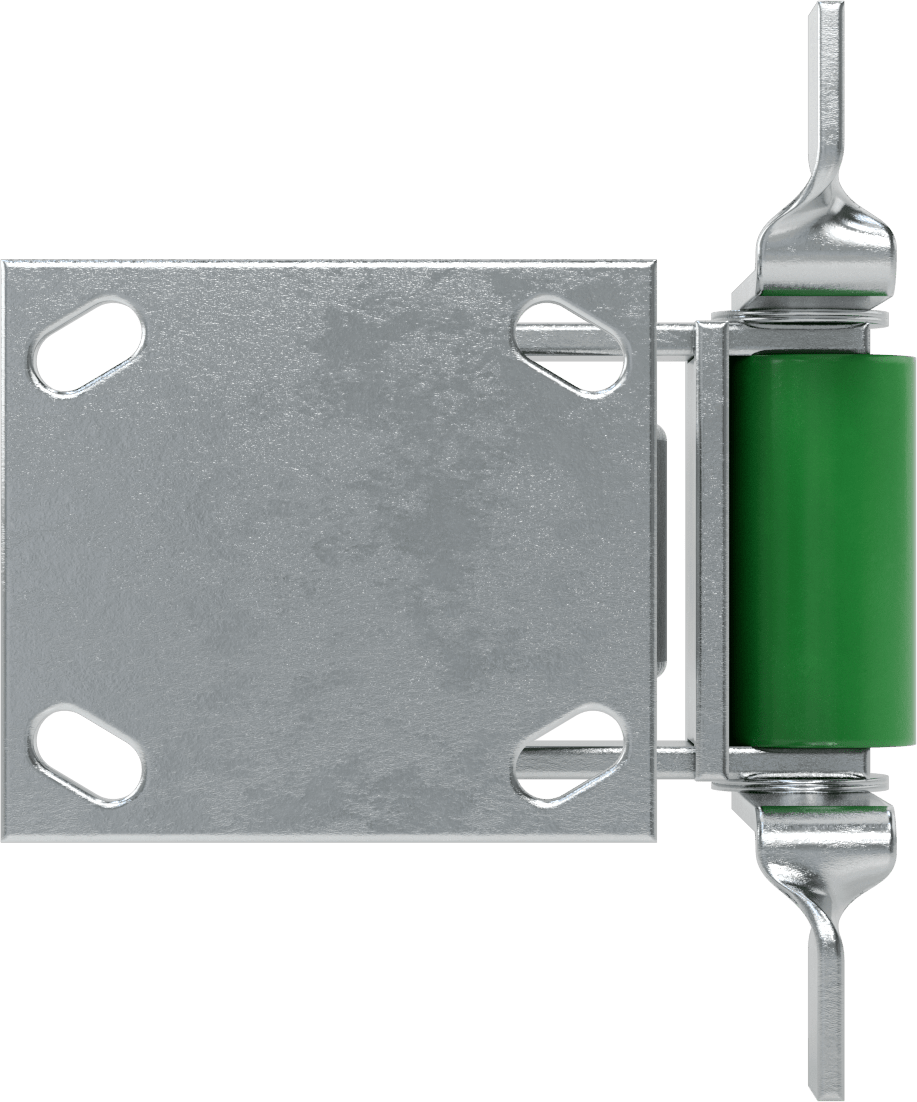 4-1/2“ x 4” Plakalı Yüksek Kapasiteli Spartan Tekerlek, Frenli ve 5 inç Çapında Açık Rulmanlı Metal Tekerlekli Sabit