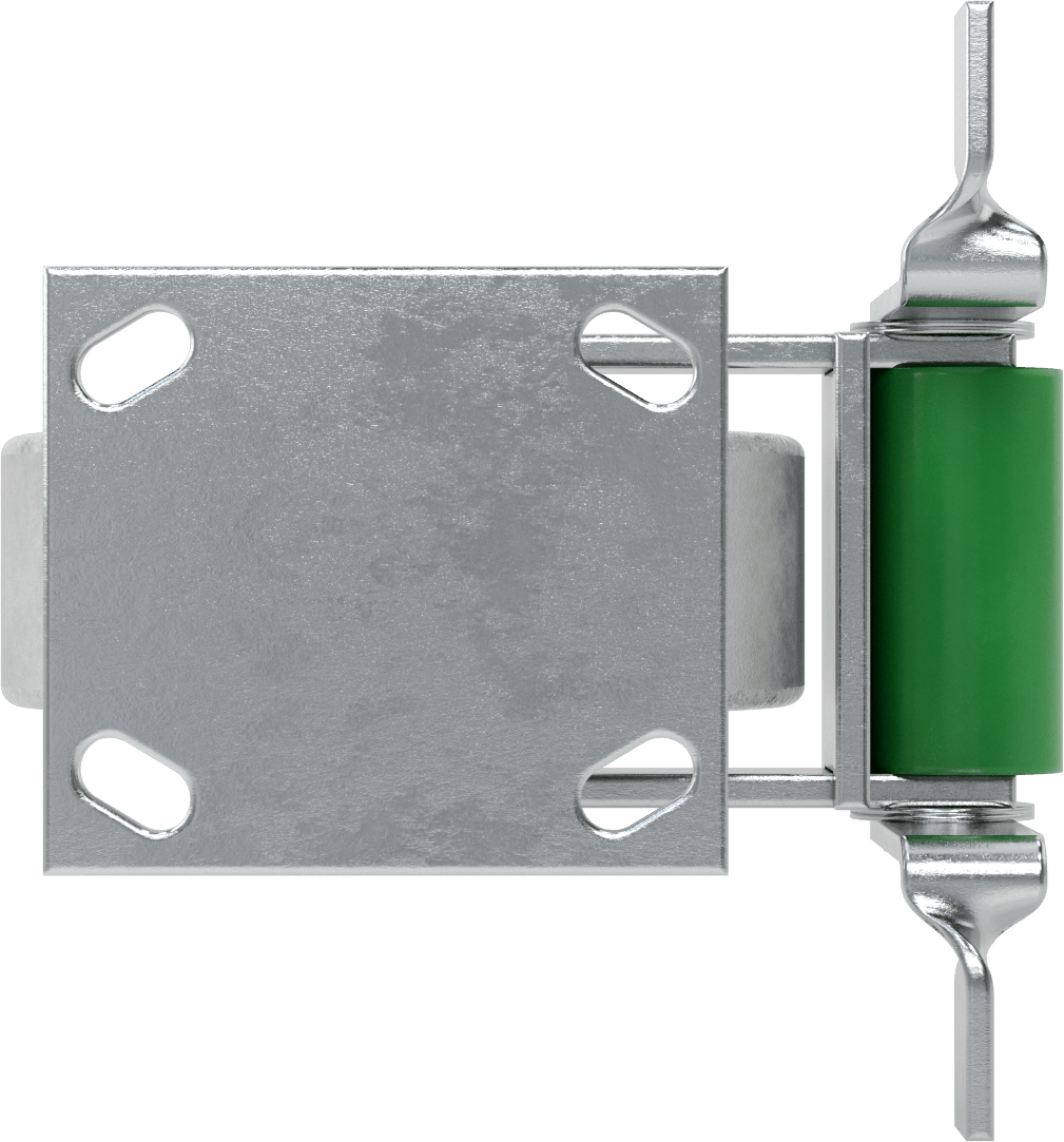 4-1/2“ x 4” Plakalı Yüksek Kapasiteli Spartan Tekerlek, Frenli ve 6 inç Çapında Açık Rulmanlı Metal Tekerlekli Sert