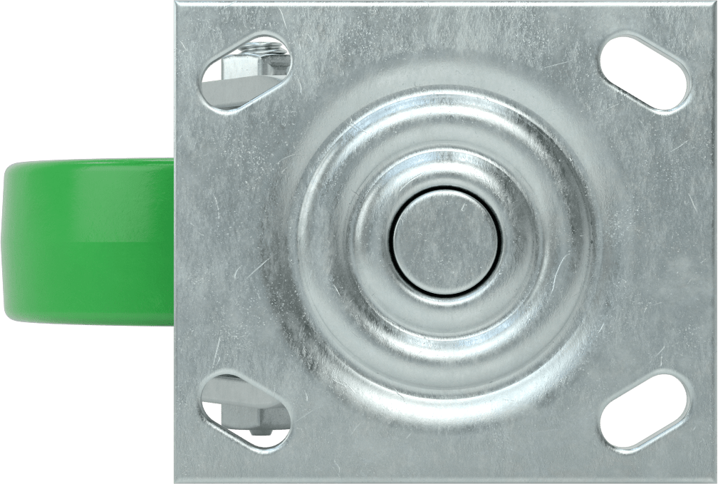4-1/2“ x 4” Plakalı Yüksek Kapasiteli Spartan Tekerlek, 5 inç Çapında x 1-1/2 inç Açık Rulmanlı Poliüretan Tekerlekli Döner Tekerlek