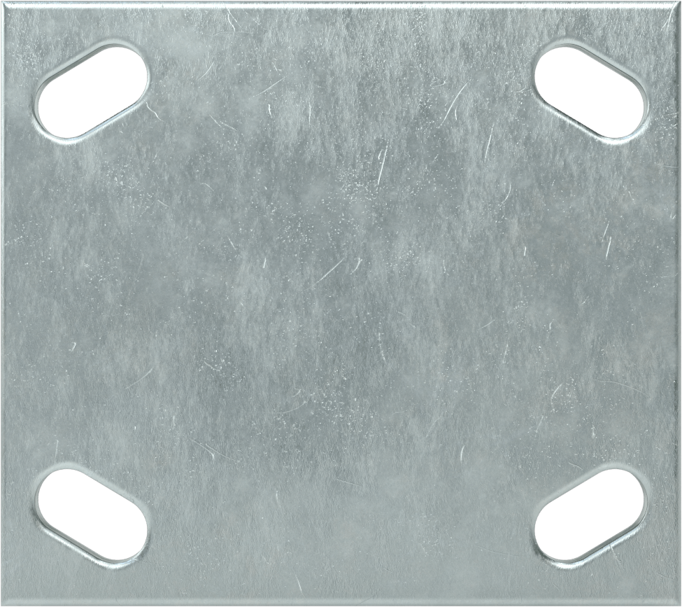 4-1/2“ x 4” Plakalı Yüksek Kapasiteli Spartan Tekerlek, 5“ x 1-1/2” Açık Rulmanlı Poliüretan Tekerlekli Sabit