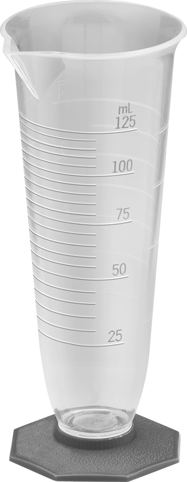 Kolay Doldurma Ölçülü Silindir, Şeffaf Pmp Plastik, 4,2 FL. oz./125 ml Kapasite