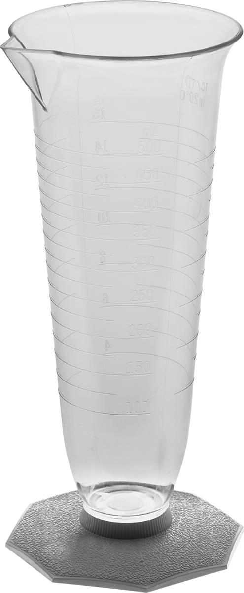 Kolay Doldurma Ölçülü Silindir, Şeffaf Pmp Plastik, 16,9 FL. oz./500 ml Kapasite