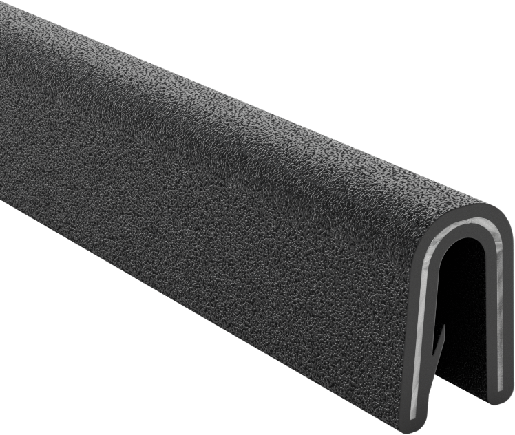 Güçlendirilmiş Kenar Çıtası, Ağır Hizmet Tipi Plastik, 3/16“ Genişlik x 29/64” İç Yükseklik