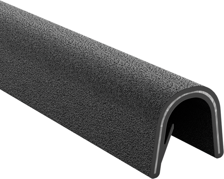 Güçlendirilmiş Kenar Çıtası, Ağır Hizmet Tipi Plastik, 1/2“ Genişlik x 33/64” İç Yükseklik