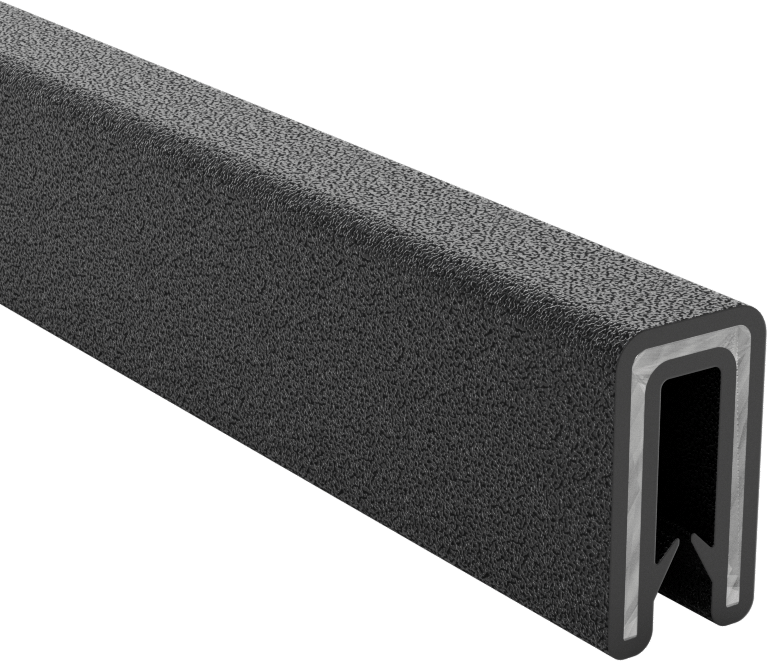 Güçlendirilmiş Kenar Çıtası, Ağır Hizmet Tipi Plastik, 1/8“ Genişlik x 15/32” İç Yükseklik