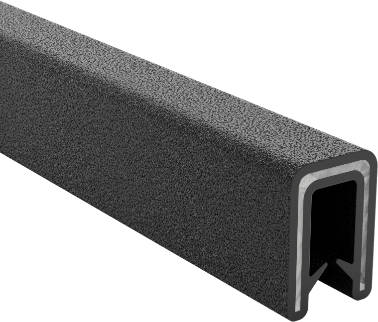 Güçlendirilmiş Kenar Çıtası, Ağır Hizmet Tipi Plastik, 3/16“ Genişlik x 7/16” İç Yükseklik