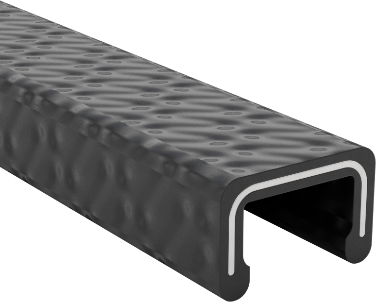 Güçlendirilmiş Kenar Çıtası, EPDM Kauçuk, 31/64" İç Yükseklik