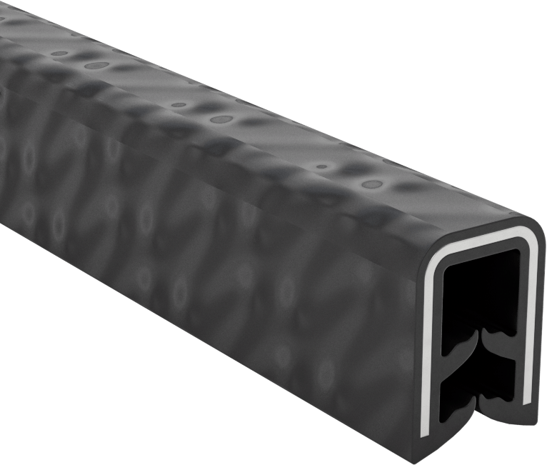 Güçlendirilmiş Kenar Çıtası, Yüksek Sıcaklığa Dayanıklı Kauçuk, 15/64“ Genişlik x 31/64” İç Yükseklik