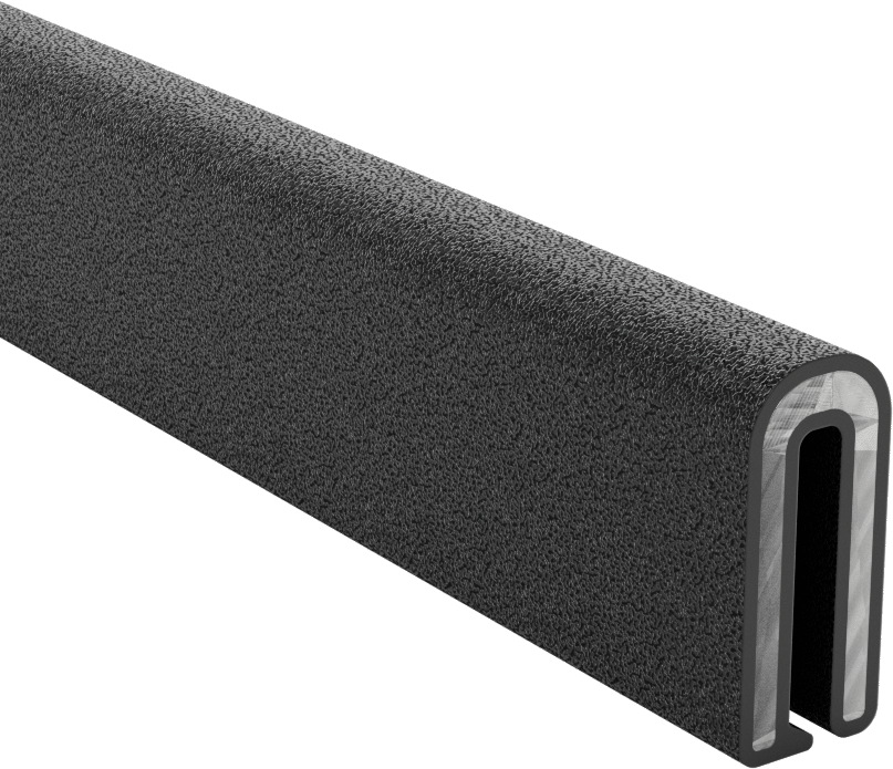 Güçlendirilmiş Kenar Çıtası, Ağır Hizmet Tipi Plastik, 3/32“ Genişlik x 19/32” İç Yükseklik