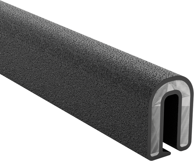 Güçlendirilmiş Kenar Çıtası, Ağır Hizmet Tipi Plastik, 1/8“ Genişlik x 7/16” İç Yükseklik