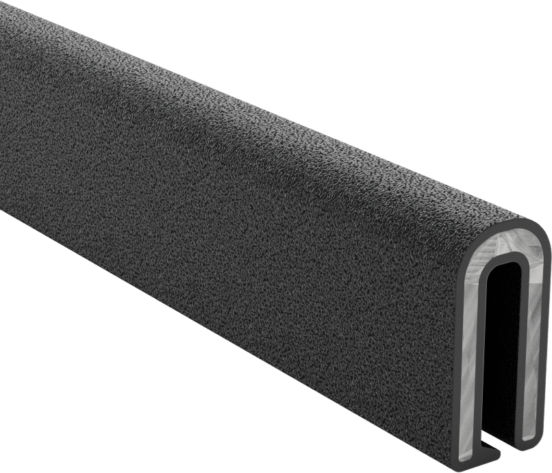 Güçlendirilmiş Kenar Çıtası, Ağır Hizmet Tipi Plastik, 1/8“ Genişlik x 19/32” Yükseklik İç