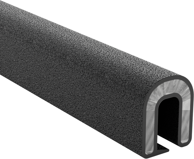 Güçlendirilmiş Kenar Çıtası, Ağır Hizmet Tipi Plastik, 3/16“ Genişlik x 13/32” İç Yükseklik