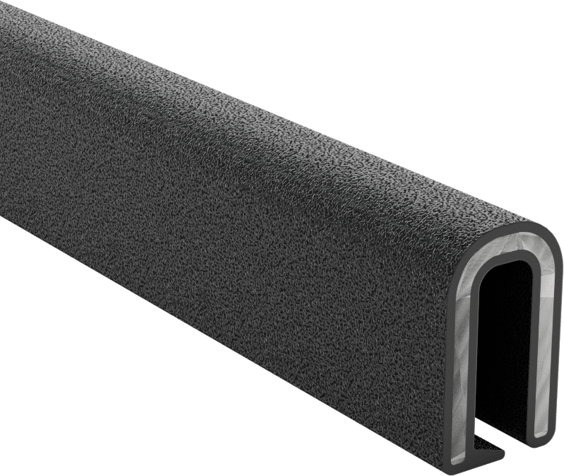 Güçlendirilmiş Kenar Çıtası, Ağır Hizmet Tipi Plastik, 3/16“ Genişlik x 37/64” İç Yükseklik