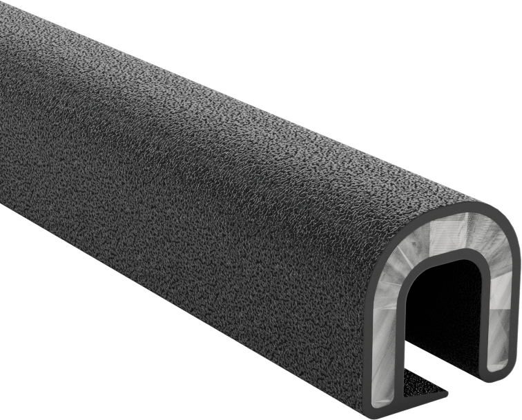 Güçlendirilmiş Kenar Çıtası, Ağır Hizmet Tipi Plastik, 1/4“ Genişlik x 3/8” İç Yükseklik