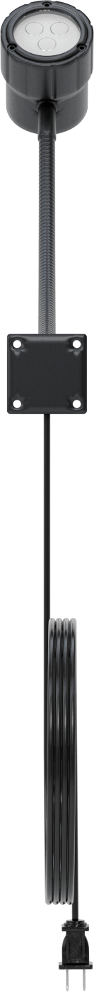 Her Yöne Uygun Makine Işığı, Bağlantı Elemanı Montajı, 23-5/8" Kol Uzanma Mesafesi, 120-240V AC
