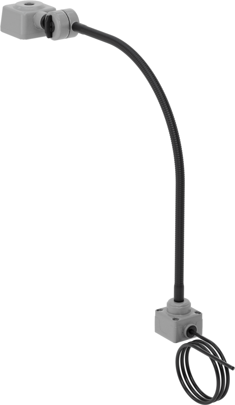 Her Yöne Uygun Makine Işığı, Bağlantı Elemanı Montajı, 19-5/8" Kol Uzanma Mesafesi, 24V DC