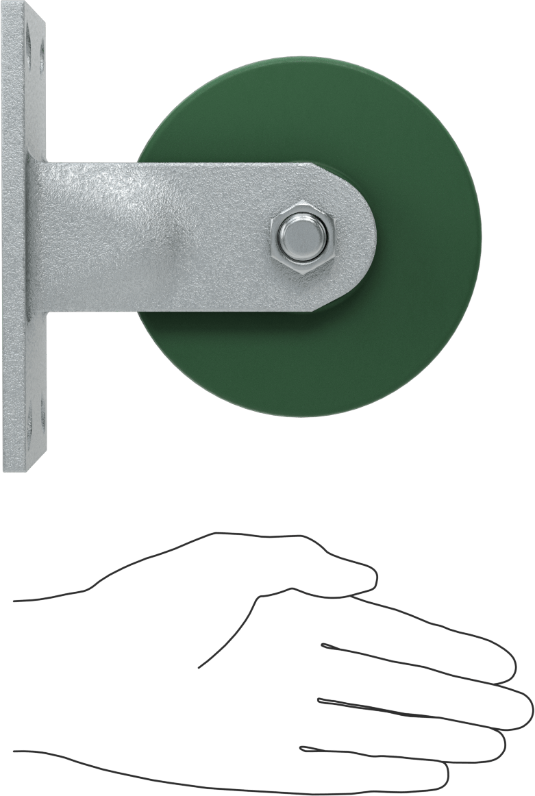 Dövme Çerçeveli Yüksek Kapasiteli Spartan Tekerlek, 6-1/4“ x 4-1/2” Plaka, 5 inç 75D Poliüretan Tekerlekli Sert