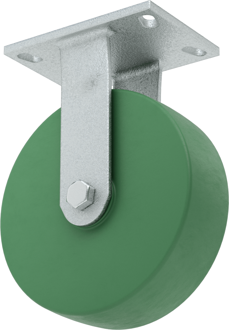 Dövme Çerçeveli Yüksek Kapasiteli Spartan Tekerlek, 6-1/4“ x 4-1/2” Plaka, 8 inç 75D Poliüretan Tekerlekli Sert