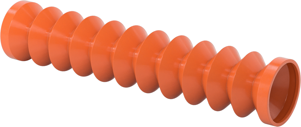 Flanş Uçlu Yuvarlak Körük, Silikon Kauçuk, 1-3/16" ID x 2-3/8" OD