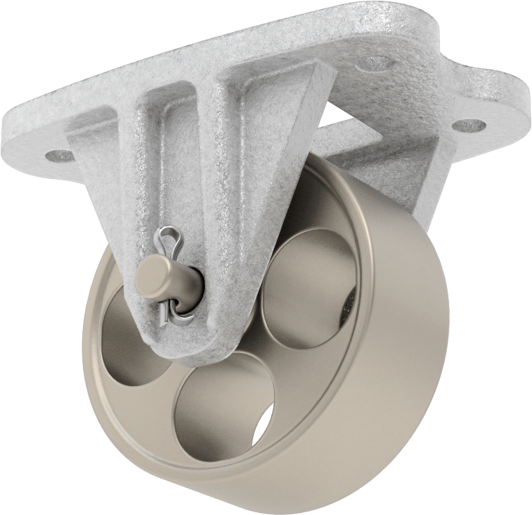 Ultra Yüksek Sıcaklık Tekerlek, 2-1/2" Çapında Metal Tekerlekli Sert
