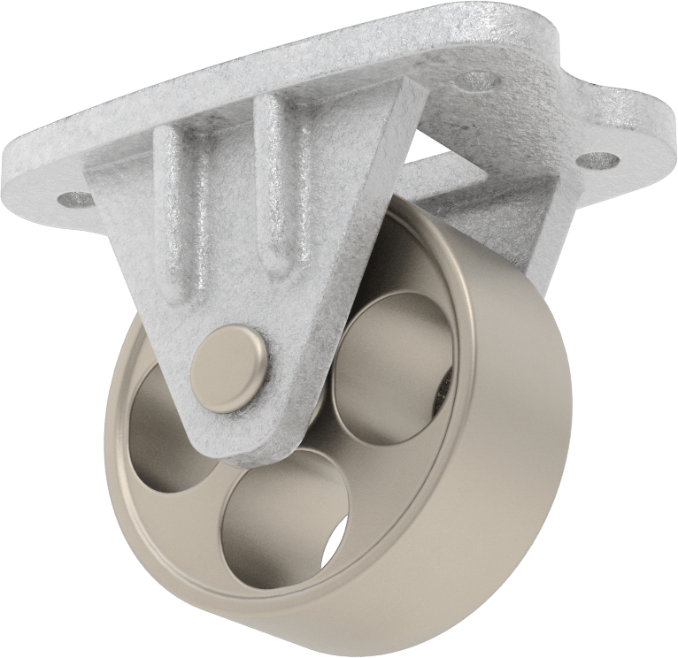 Ultra Yüksek Sıcaklık Tekerlek, 2-1/2" Çapında Metal Tekerlekli Sert