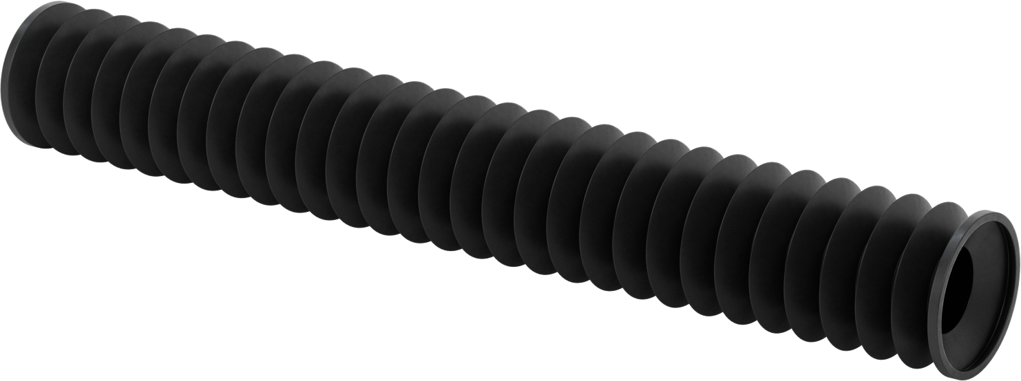 Flanş Uçlu Yuvarlak Körük, Buna-N Kauçuk, 2-3/16" ID x 4-3/16" OD