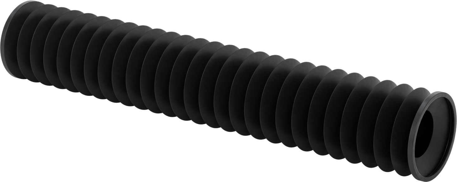 Flanş Uçlu Yuvarlak Körük, Buna-N Kauçuk, 2-7/16" ID x 4-3/4" OD