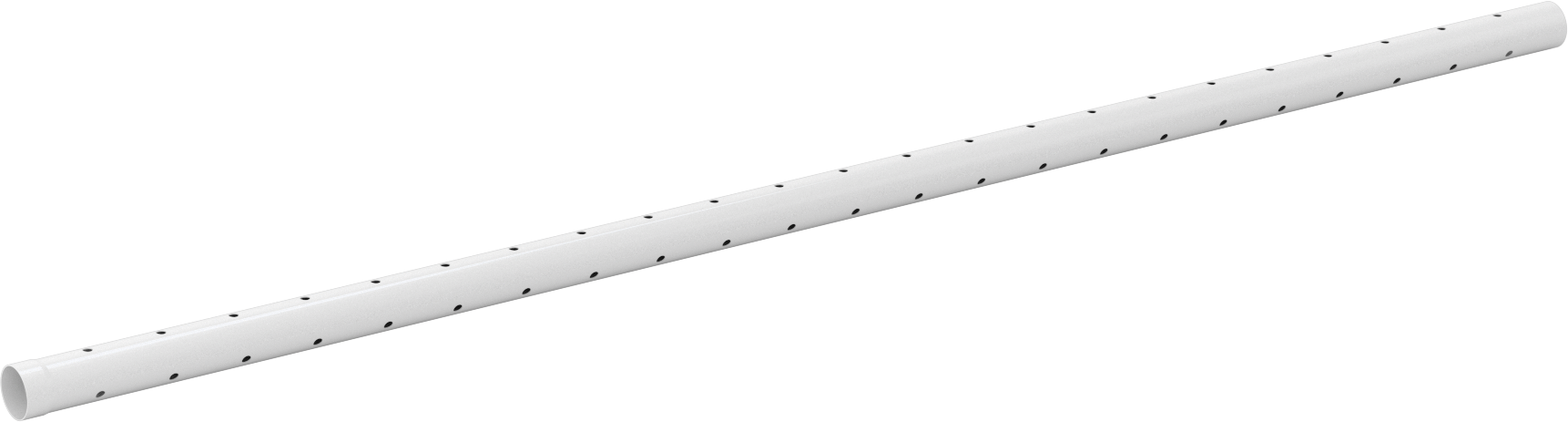 Drenaj için Yeraltı PVC Borusu, Atık ve Havalandırma, Delikli, Anma Ölçüsü 3, 10 Fit Uzunluk