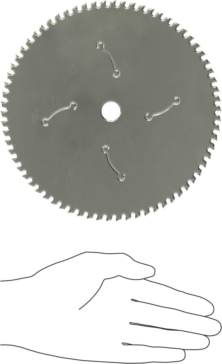 Testere Bıçağı, Çelik için, Dairesel, 7-1/4" Çap, 70 Diş