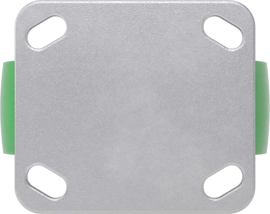 Yüksek Kapasiteli Kingston Tekerlek, 4-1/2“ x 4” Plaka, 6" Çaplı Yeşil Poliüretan Tekerlek