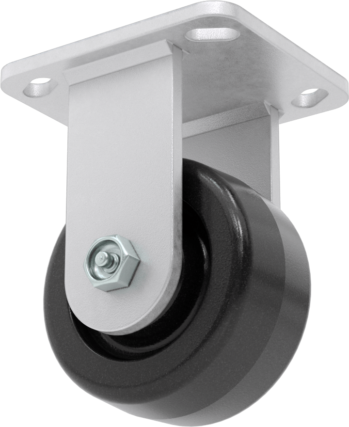 Yüksek Kapasiteli Kingston Tekerlek, 4-1/2“ x 4” Plaka, 4" Çapında Fenolik Tekerlekli Sert