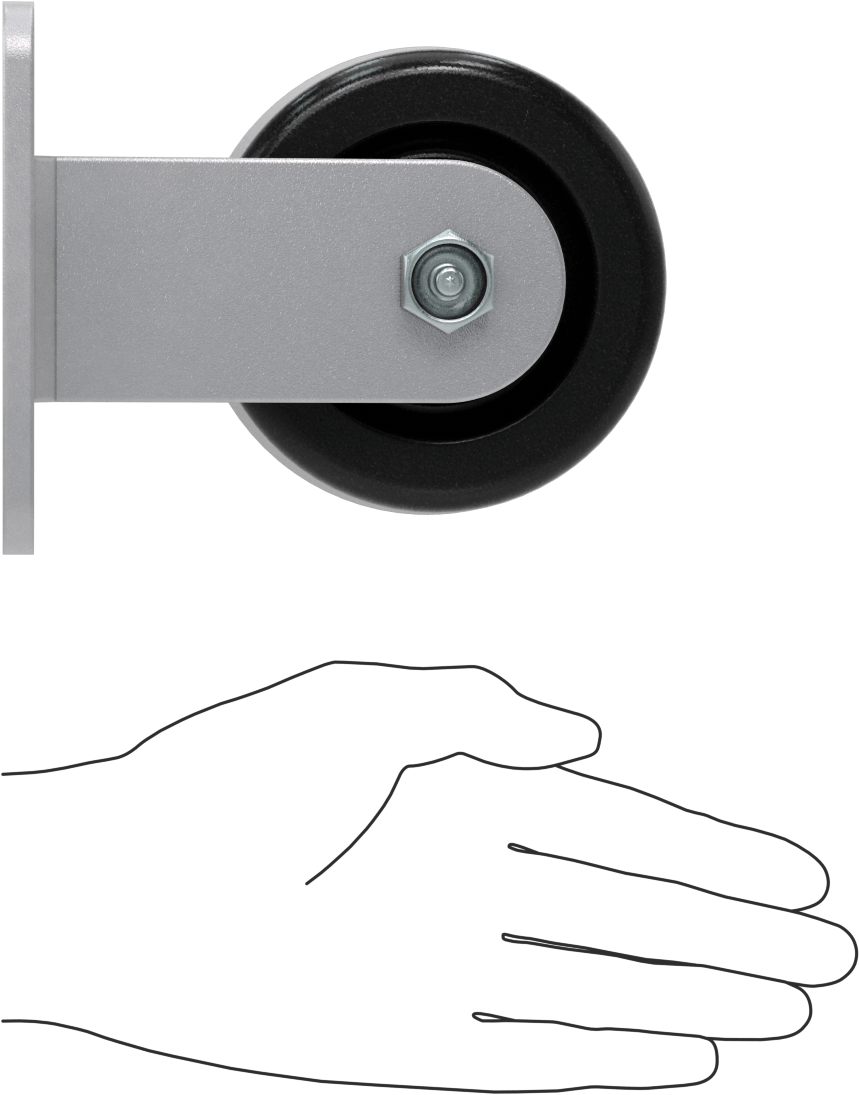 Yüksek Kapasiteli Kingston Tekerlek, 4-1/2“ x 4” Plaka, 4" Çapında Fenolik Tekerlekli Sert