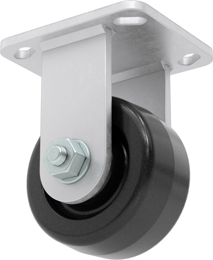 Yüksek Kapasiteli Kingston Tekerlek, 4-1/2“ x 4” Plaka, 4" Çapında Fenolik Tekerlekli Sert